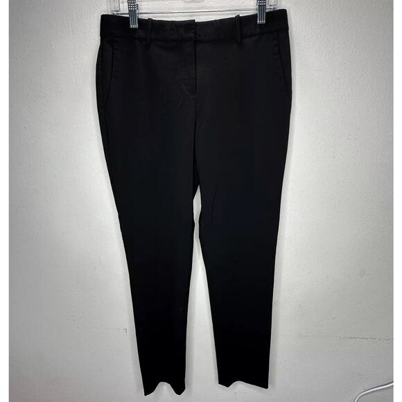 Theory Black The Testra 2B Straight Leg Wool Stretch Classic Crop Trousers 8 - Picture 2 of 15